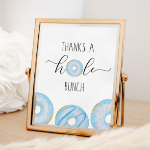 Blauer Donut dank Lochstück Poster