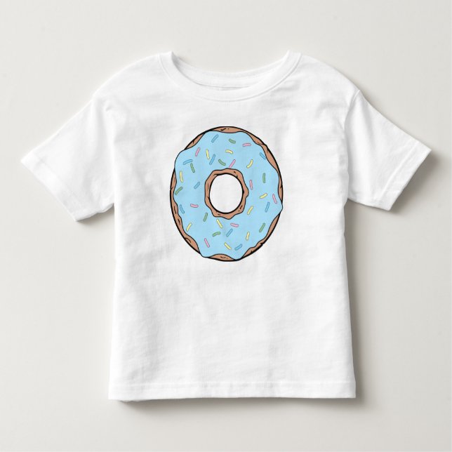 Blauer Donut, Doughnut, Eisen, Sprinklen, Zuckergu Kleinkind T-shirt (Vorderseite)