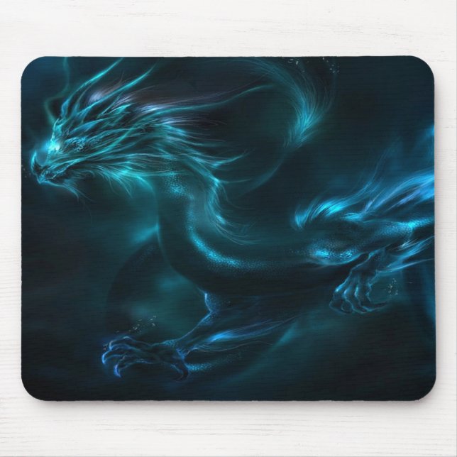 blauer Drache abstrakt Mousepad (Vorne)
