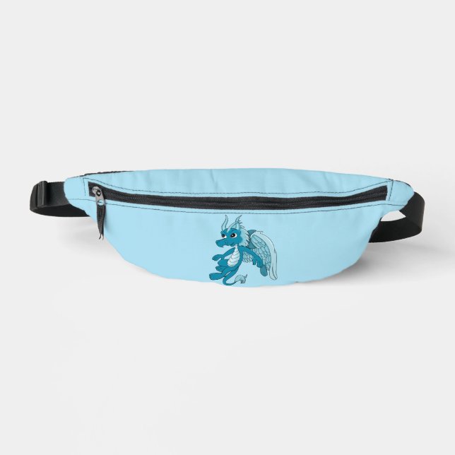 Blauer Drache Cartoon  Bauchtasche (Vorderseite)