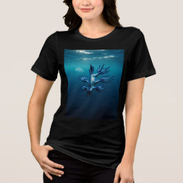 Blauer Drache des Meeres Tri-Blend Shirt