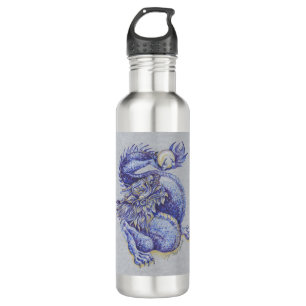 Blauer Drache Edelstahlflasche