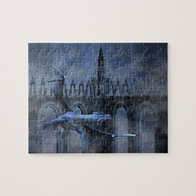 Blauer Drache-Flug (Horizontal)