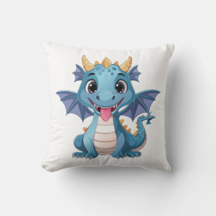 blauer Drache Kissen
