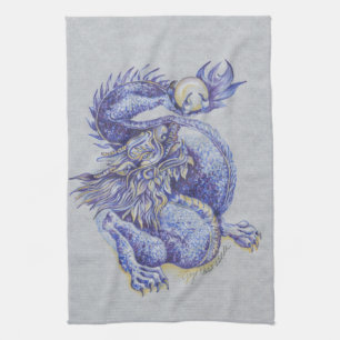 Blauer Drache Küchentuch