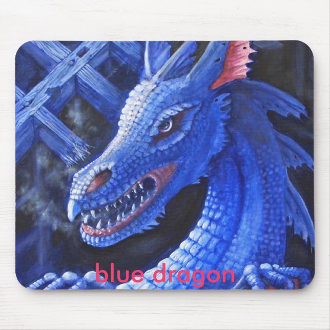 Blauer Drache Mousepad (Vorne)