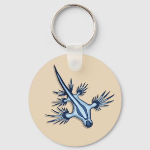 Blauer Drache Nudibranch Schlüsselanhänger