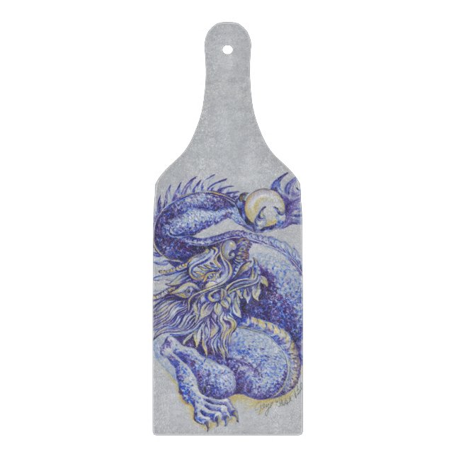 Blauer Drache Schneidebrett (Vorderseite)