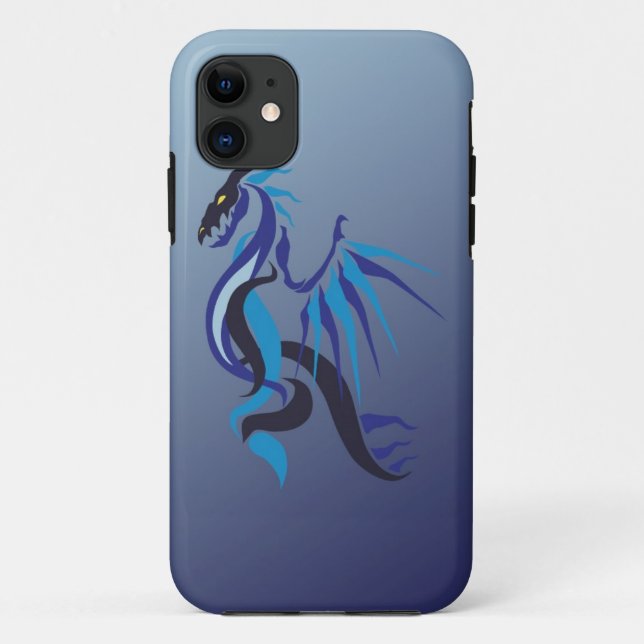 Blauer Drachenflame Case-Mate iPhone Hülle (Rückseite)