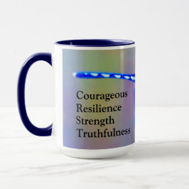 Blauer Drachenfliege Geisteszüge 15oz Combo Tasse
