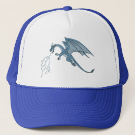 Blauer Drachenspitzel Truckerkappe