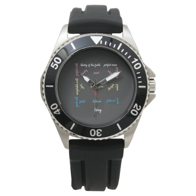 Blauer Druck bis zur Perfektion. Armbanduhr (Vorderseite)
