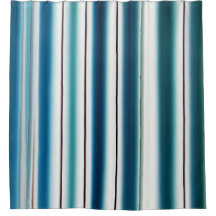 Blauer Duschvorhang