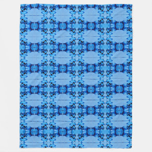 Blauer Dye Herz Fleecedecke