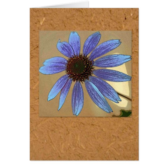 Blauer Echinacea Karte