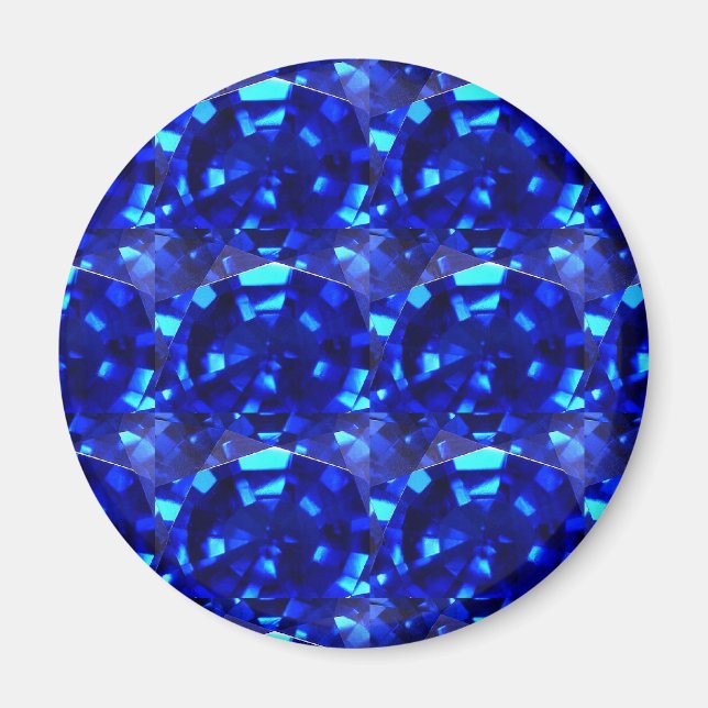 blauer Edelstein Magnet (Vorne)