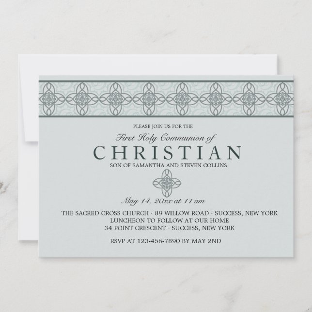 Blauer Einladung zum Kommunitätstag (Vorderseite)