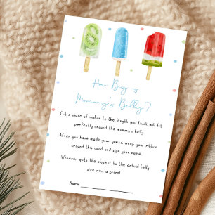 Blauer Eis-am-Stiel-Baby-Shower Wie groß ist Mamas