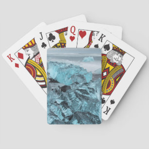 Blauer Eis auf Strand Landschaft, Island Spielkarten