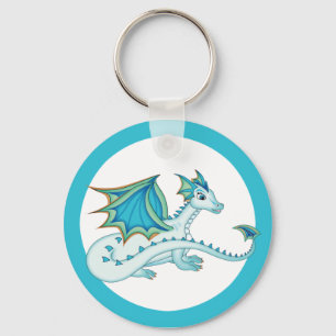 Blauer Eis-Drache-Schlüsselkette Schlüsselanhänger