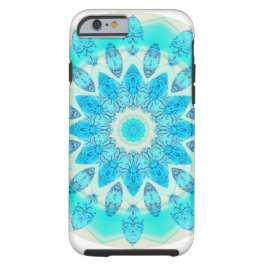 Blauer Eis-SternMandala, abstraktes Aqua-frohes Tough iPhone 6 Hülle