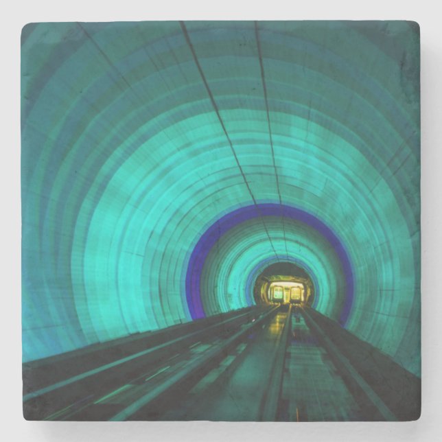 Blauer Eisenbahntunnel, Singapur Steinuntersetzer (Vorderseite)