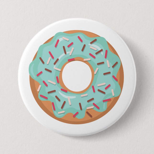 Blauer Eispfannkuchen mit Streuseln Button (Vorderseite)