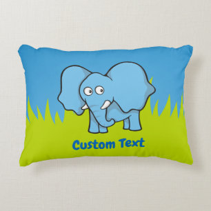 Blauer Elefant Cartoon dekoratives Kissen