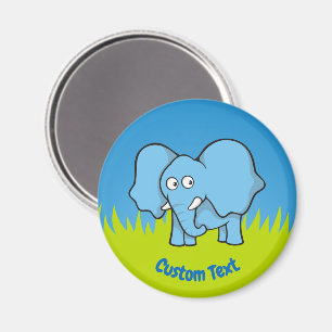 Blauer Elefant Cartoon-Magnet Magnet
