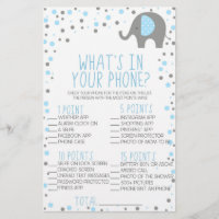 Blauer Elefant in Ihrem Telefon Baby Duschgame