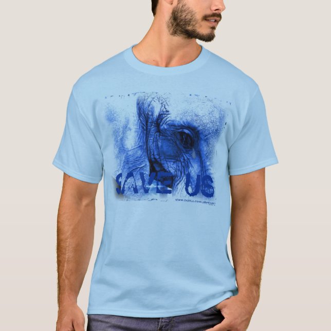 Blauer Elefant mit Träne GERETTET US-T - Shirt (Vorderseite)