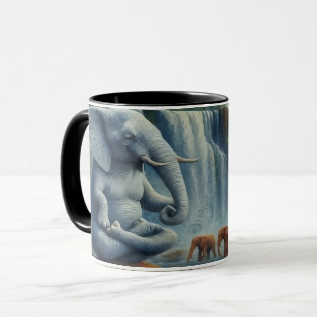 Blauer Elefant  Tasse (Vorderseite Links)