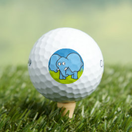 Blauer ElefantenCartoon Golfball