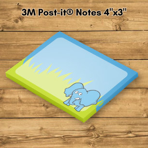 Blauer ElefantenCartoon Post-it Klebezettel