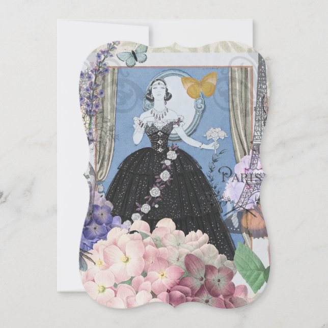 Blauer Eleganter Extravaganter Blumenstrauß (Vorderseite)