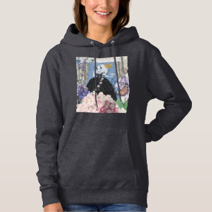 Blauer Eleganter Extravaganter Blumenstrauß Hoodie
