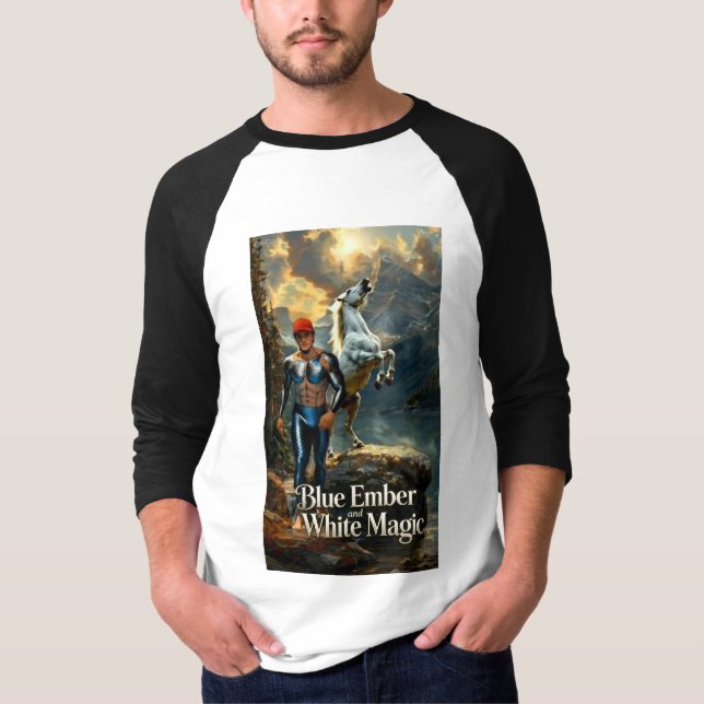 Blauer Ember & Weiße Magie T-Shirt (Vorderseite)