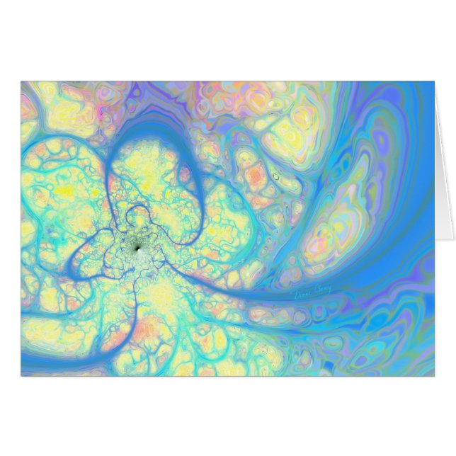 Blauer Engel - kosmisches Azurblau u. Zitrone (Vorderseite (Horizontal))