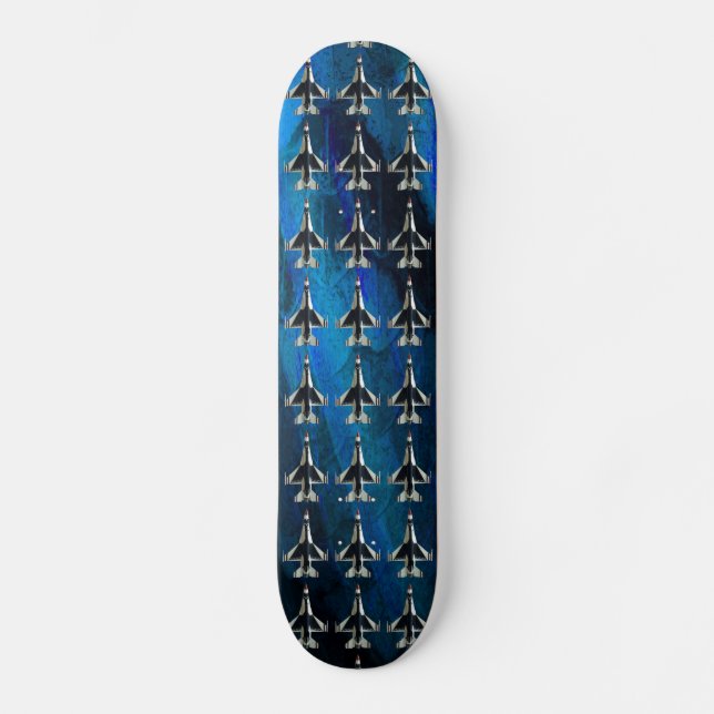 Blauer Engels-Kampfflugzeuge Skateboard (Vorderseite)