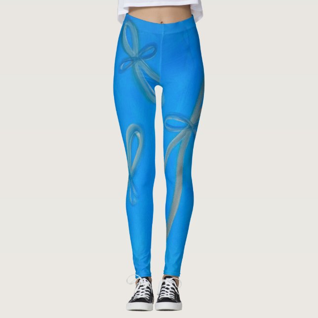 Blauer Engels-Unendlichkeits-Leggings Leggings (Vorderseite)
