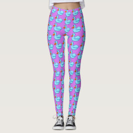 Blauer Ente Leggings