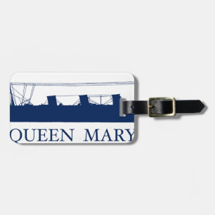 Blauer Entwurf 1936 Queen Marys 2 Gepäckanhänger