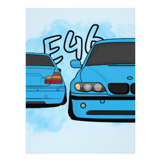 Blauer europäischer Sportlimousinen-Cartoon-Autoli Fotodruck