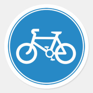 Blauer Fahrrad-Aufkleber Runder Aufkleber