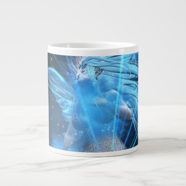 Blauer Fairy In der Vortex Jumbo Tasse 20oz - edit (Vorderseite)