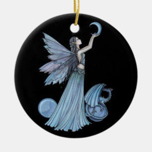 Blauer Fairy und Dragon Ornament