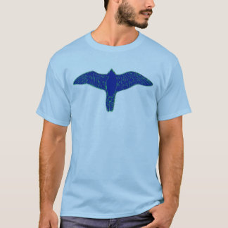 Blauer Falke auf dem T - Shirt der Männer