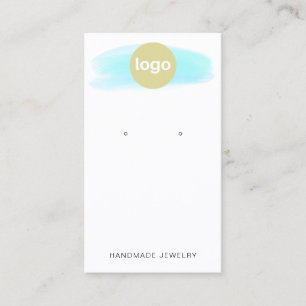 Blauer Farbauftrag einfügen Visitenkarte