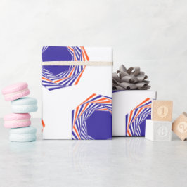 Blauer Farbton Sphere Graphics Abstrakt Art Muster Geschenkpapier