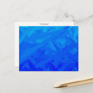 Blauer Farbverlauf abstrakt Postkarte